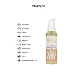Love to Love Wegański Olejek do Masażu 150 ml, naturalny, eco opakowanie