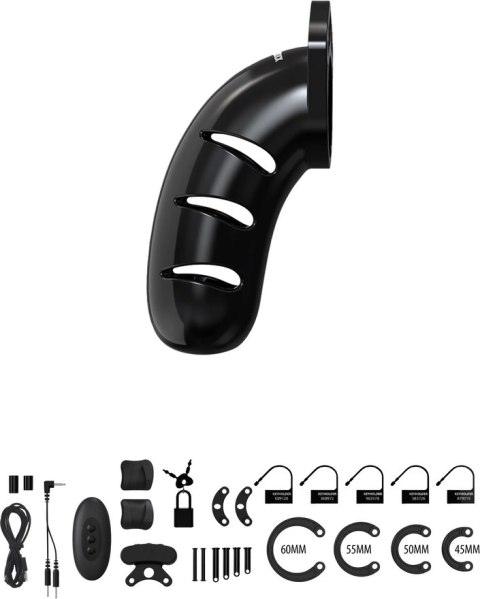 Man|Cage 22 System blokujący z elektrostymulacją 11,5 cm, regulowane pierścienie Man|Cage 22 System blokujący z elektrostymulacją 11,5 cm, regulowane pierścienie