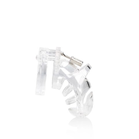 Man|Cage Chastity Cage 9,5 cm transparentna - system kontroli komfortu Man|Cage Chastity Cage 9,5 cm transparentna - system kontroli komfortu