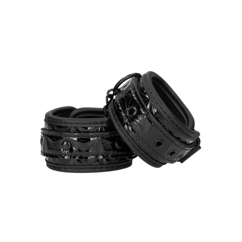 Ouch! Kajdanki z uprzężą, neopren, czarne, regulowane, 21-31 cm Ouch! Kajdanki z uprzężą, neopren, czarne, regulowane, 21-31 cm