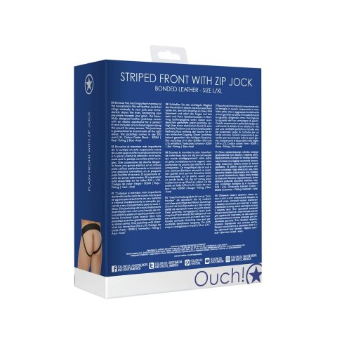 Ouch! Majtki skorzane z zamkiem błyskawicznym L/XL czarne Ouch! Majtki skorzane z zamkiem błyskawicznym L/XL czarne