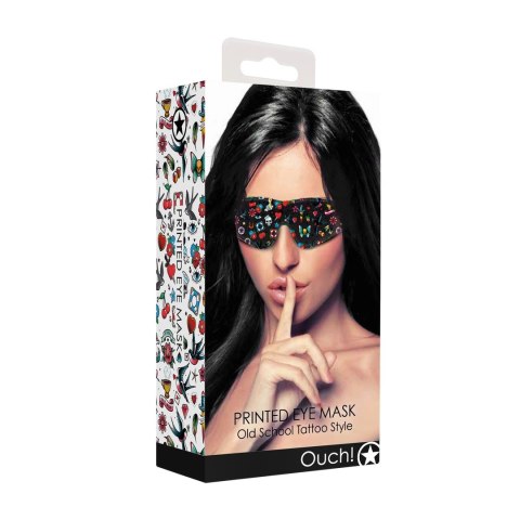 Ouch! Maska na oczy z nadrukiem - wygodny elastyczny model Ouch! Maska na oczy z nadrukiem - wygodny elastyczny model