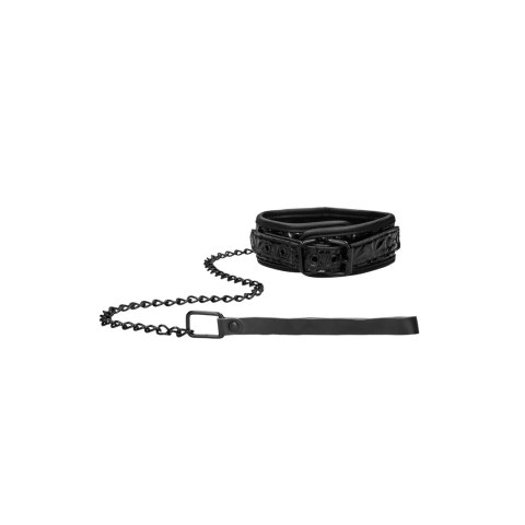 Ouch! Obroża z neoprenu i smyczy, regulowana, 52,5 cm, czarna Ouch! Obroża z neoprenu i smyczy, regulowana, 52,5 cm, czarna