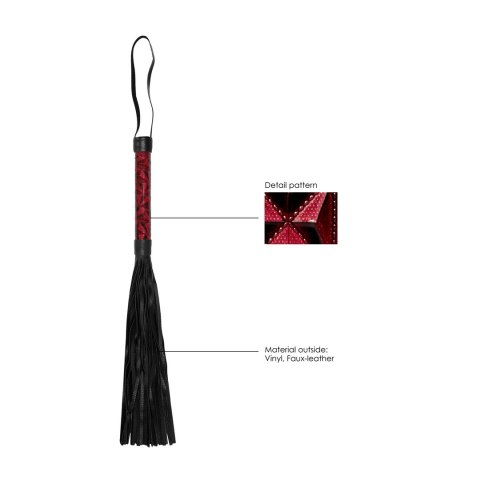Ouch! Pejcz z frędzlami burgundowy 38,5 cm sztuczna skora Ouch! Pejcz z frędzlami burgundowy 38,5 cm sztuczna skora