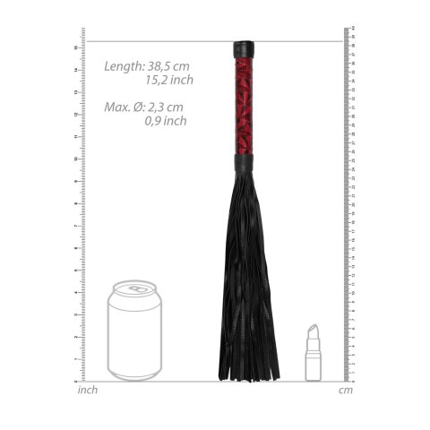 Ouch! Pejcz z frędzlami burgundowy 38,5 cm sztuczna skora Ouch! Pejcz z frędzlami burgundowy 38,5 cm sztuczna skora