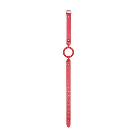 Ouch! Silikonowy pierścieniowy knebel z regulowanymi paskami skorzanymi 57cm Ouch! Silikonowy pierścieniowy knebel z regulowanymi paskami skorzanymi 57cm