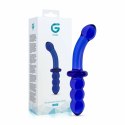 Gildo Double Glass No.33 - dwustronny model szklany z fakturą do masażu