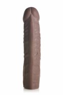 JOCK Extra Long Sleeve 3'' Brown - elastyczny przedłużacz intymny TPE
