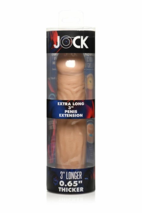 JOCK Nakładka Wydłużająca Extra Long 7,6 cm - beżowa, elastyczna TPE JOCK Nakładka Wydłużająca Extra Long 7,6 cm - beżowa, elastyczna TPE