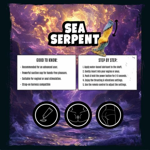 Mythical Mates Sea Serpent model z systemem przyssawki XL zielony Mythical Mates Sea Serpent model z systemem przyssawki XL zielony