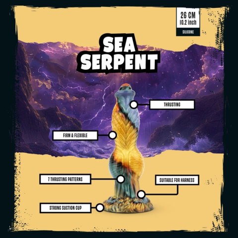 Mythical Mates Sea Serpent model z systemem przyssawki XL zielony Mythical Mates Sea Serpent model z systemem przyssawki XL zielony