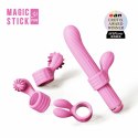 OTOUCH Magic Stick S1 Pink - wielofunkcyjny wibrator z nakładkami 4w1