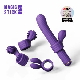 OTOUCH Magic Stick S1 fioletowy - wielofunkcyjny wibrator z nakładkami 4w1
