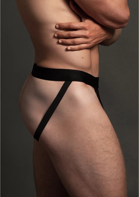 Allure Men L/XL - Koronkowe slipy męskie z otwartym tyłem, czarne Allure Men L/XL - Koronkowe slipy męskie z otwartym tyłem, czarne