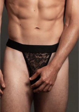 Allure SM Mesh Black męskie slipy z otwartym tyłem, rozmiar uniwersalny