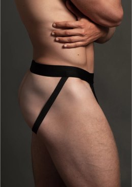 Allure SM Mesh Black męskie slipy z otwartym tyłem, rozmiar uniwersalny