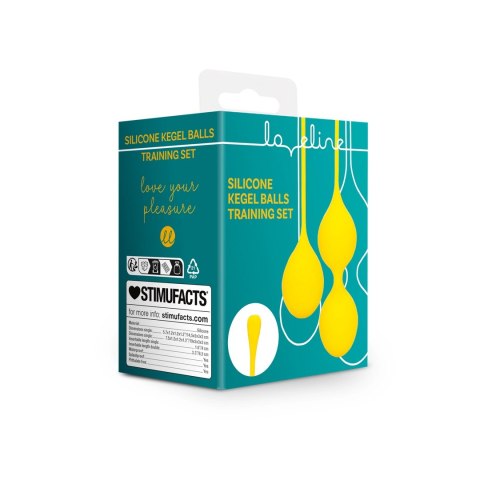 Loveline Carambola - Zestaw silikonowych kulek do ćwiczeń mięśni dna miednicy żołty Loveline Carambola - Zestaw silikonowych kulek do ćwiczeń mięśni dna miednicy żołty