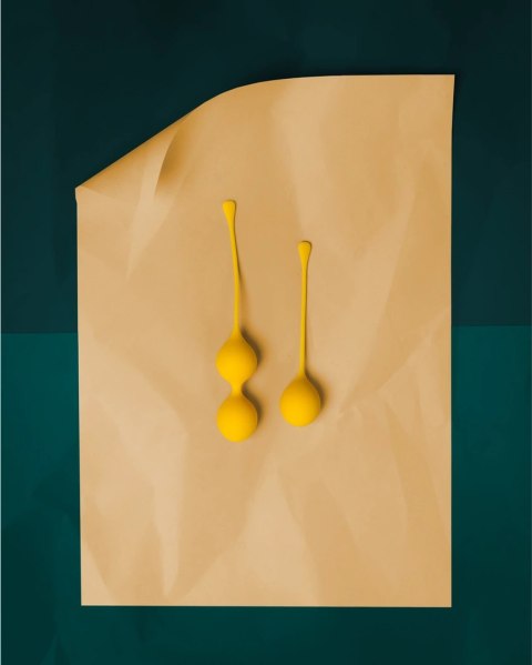 Loveline Carambola - Zestaw silikonowych kulek do ćwiczeń mięśni dna miednicy żołty Loveline Carambola - Zestaw silikonowych kulek do ćwiczeń mięśni dna miednicy żołty