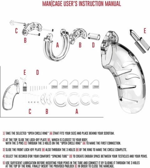 Man|Cage System blokujący 9 cm poliwęglanowy, regulowany rozmiar Man|Cage System blokujący 9 cm poliwęglanowy, regulowany rozmiar