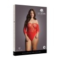 Le Desir Body Plus Size z koronką i rękawami 3/4, czarne, otwarte