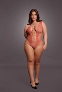 Le Desir Body Queen Size czarny, głęboki dekolt V, XL-4XL