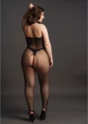 Le Desir Bodystocking Plus Size siateczkowy koronkowy XL-4XL czarny