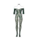 Le Desir Bodystocking Queen Size z długim rękawem koronka czarne