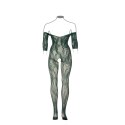 Le Desir Bodystocking Queen Size z długim rękawem koronka czarne