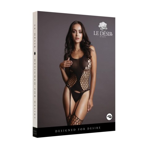 Le Desir Bodystocking S-XL z dużym wzorem siatki czarne Le Desir Bodystocking S-XL z dużym wzorem siatki czarne