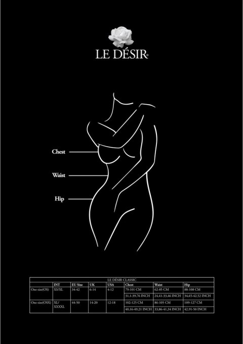 Le Desir Pas do pończoch z opaskami S-XL czarny regulowany Le Desir Pas do pończoch z opaskami S-XL czarny regulowany