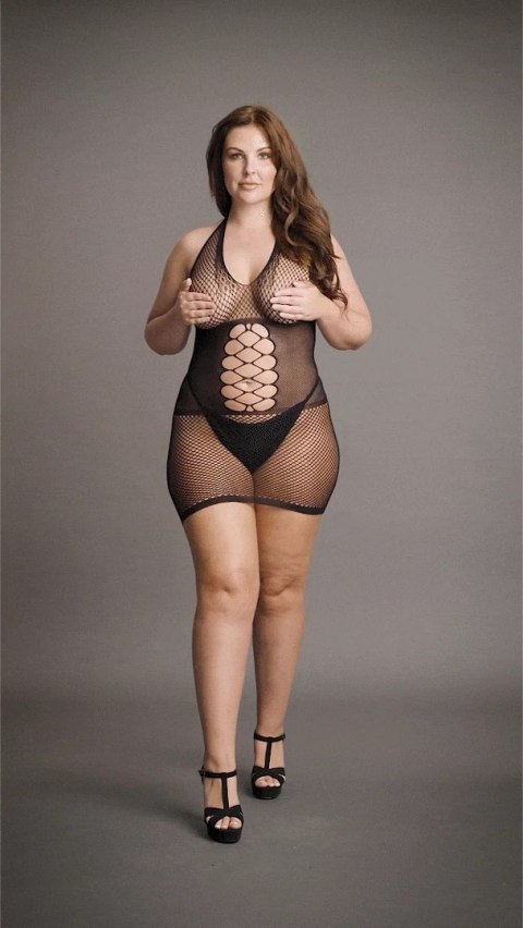Le Desir Plus Size Sukienka z koronką i odkrytym dołem XXL-5XL Le Desir Plus Size Sukienka z koronką i odkrytym dołem XXL-5XL