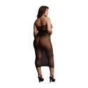 Le Desir Plus Size długa sukienka siateczkowa z kontrastowym wzorem XXL-5XL