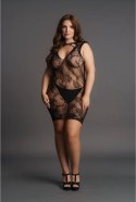 Le Desir Plus Size sukienka mini koronkowa z wysokim dekoltem XXL-5XL