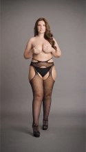 Le Desir Rajstopy Stylizowane Plus Size z Pasem i Szwem XL-3XL