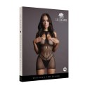Le Desir Sukienka Mini Siateczkowa z Chokerem Czarna S-XL