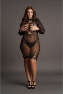 Le Desir Sukienka Plus Size z Siateczki Otwartym Dekoltem XXL-5XL
