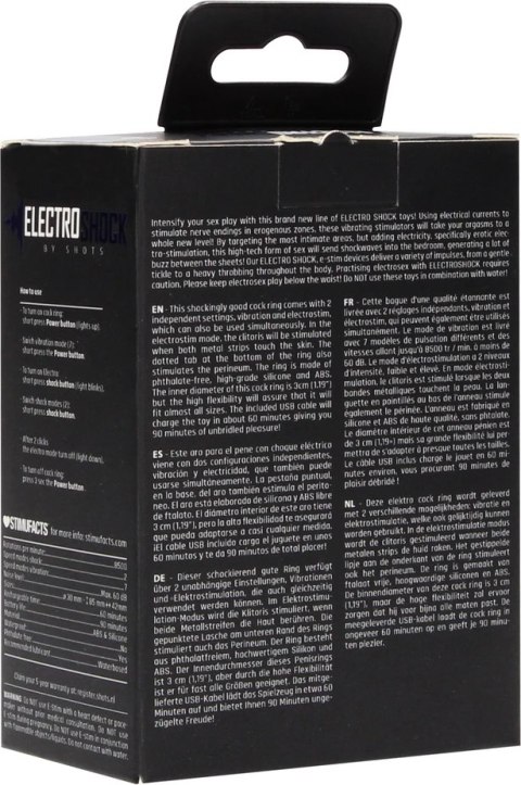 Shots ElectroShock E-stymulator Masażer Punktu C 7 Trybow 3cm Shots ElectroShock E-stymulator Masażer Punktu C 7 Trybow 3cm