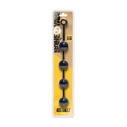 Boneyard Ass Ballz XL - Koraliki silikonowe L, 46 cm, czarne