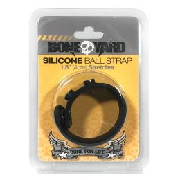 Boneyard Snap Ring silikonowy pierścień z kulką - regulowany, czarny