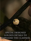 Le Desir Ami Plus Size - Stringi sznurowane, elastyczne, czarne