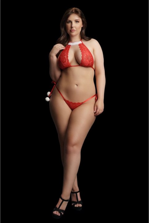 Le Desir Angel Plus Size komplet bielizny czerwony, koronka 1XL-3XL Le Desir Angel Plus Size komplet bielizny czerwony, koronka 1XL-3XL