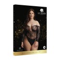 Le Desir Body Plus Size czerwony z ozdobną koronką i otwartym kroczem