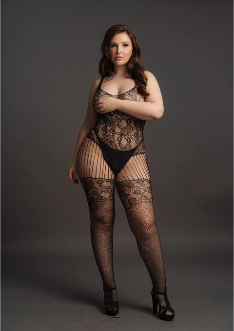 Le Desir Bodystocking Plus Size Koronkowy wzor i kabaretki XL-4XL Le Desir Bodystocking Plus Size Koronkowy wzor i kabaretki XL-4XL