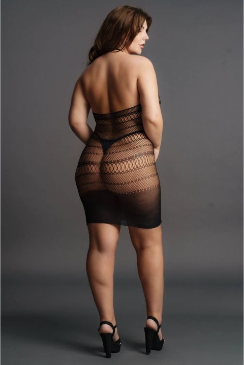 Le Desir Plus Size mini sukienka koronkowa z wysokim dekoltem XXL-5XL Le Desir Plus Size mini sukienka koronkowa z wysokim dekoltem XXL-5XL