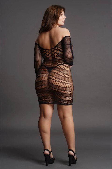 Le Desir Plus Size sukienka mini z długim rękawem i siateczką XXL-5XL Le Desir Plus Size sukienka mini z długim rękawem i siateczką XXL-5XL