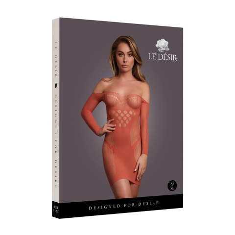Le Desir sukienka mini z długim rękawem i siateczką S-XL czarna Le Desir sukienka mini z długim rękawem i siateczką S-XL czarna