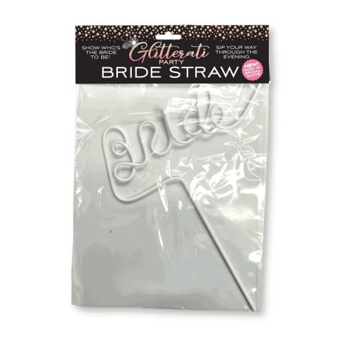 Little Genie Glitterati Bride Straw biała słomka imprezowa 25 cm Little Genie Glitterati Bride Straw biała słomka imprezowa 25 cm