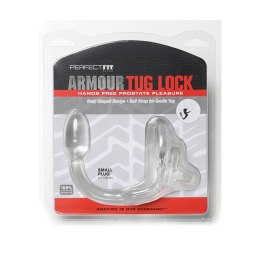 Perfect Fit Armour Tug Lock Small - pierścień z systemem analnym, czarny