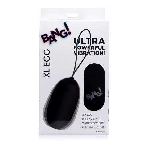 XR Brands BANG XL - Bezprzewodowe jajko wibracyjne silikonowe, 21 trybow XR Brands BANG XL - Bezprzewodowe jajko wibracyjne silikonowe, 21 trybow