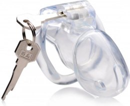XR Brands Clear Captor średnia klatka intymna z kluczami ABS